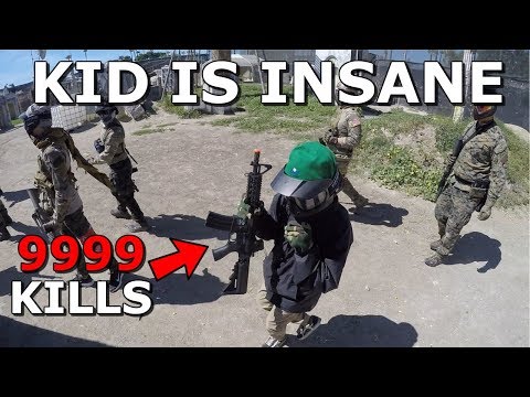 Little Kid Rekts Whole Airsoft Team First Time Playing!