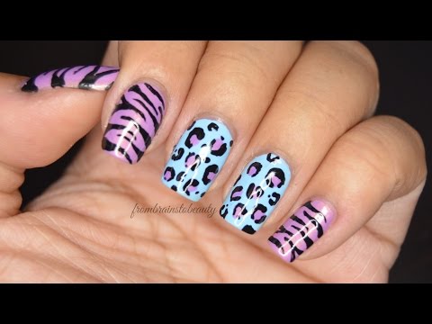 how to do easy zebra print nails