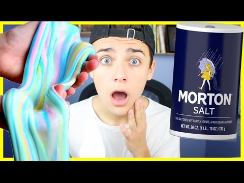 DIY SLIME with Glue, Water and SALT only! GIANT slime without borax or