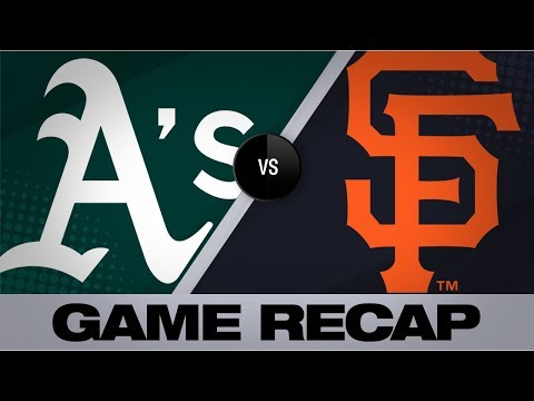 Video: Bumgarner's superb start lifts Giants by A's | Athletics-Giants Game Highlights 8/13/19