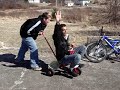 Monju-learning to ride a bike