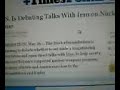Japanese newscaster KATSUZETSU reading NewYork Times