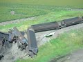 Train Derailment, Helicopter Footage