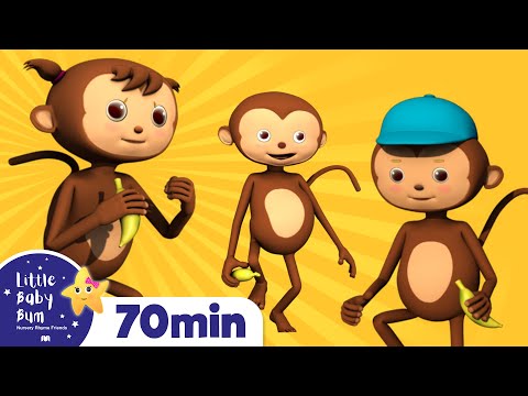 monkey - 5 Little Monkeys Jumping On The Bed | Plus Lots More Nursery Rhymes | 72 Minutes Compilation from LittleBabyBum! 0:04 5 Little Monkeys 1:58 No Monsters Song ...