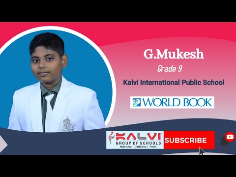 Kalvi Schools G Mukesh - Grade 9  | Robots on the Move - World Book