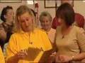 Female delight at winning Debenhams' vouchers (ITV1(