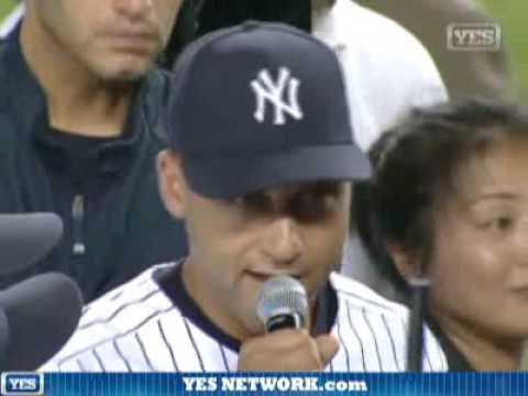 yankee stadium - Derek Jeter's farewell to Yankee Stadium speech.