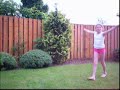 Me doin a back walkover on the grass