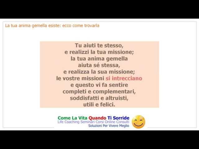 incontrare l anima gemella