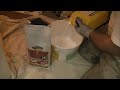 Grouting floor tiles can be tricky and needs doing before you walk on the floor times if possible. This video shows how to mix the grout and then apply the grout to the gaps in the tiles. Brought to you by www.ultimatehandyman.co.uk