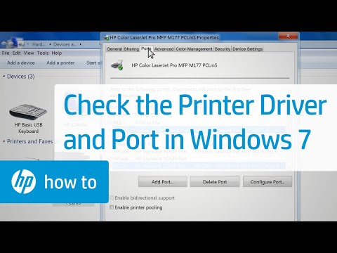 Check the Printer Driver and Port in Windows 7