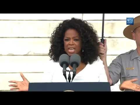 thedailyconversation - In celebration of Martin Luther King, Jr.'s 'I have a dream' speech, Oprah Winfrey spoke to the crowd gathered on the National Mall in the capital of the Uni...