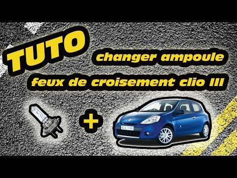 how to change a clio headlight bulb