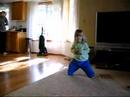 Toddler walks like the little bears in one of her music videos ... toddler infant child bear walk funny silly 