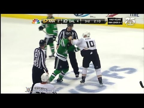 Corey Perry vs Antoine Roussel Apr 23, 2014