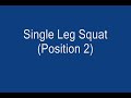 single leg squat (position 2)