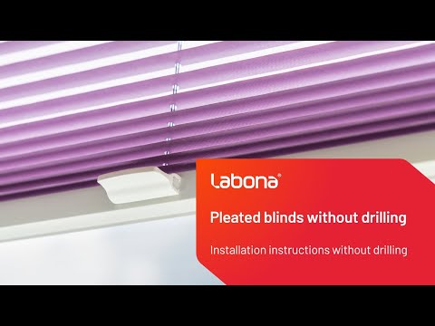 Installation instructions for pleated blinds without drilling
