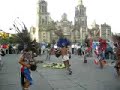 Click here to watch this video Mexico City: Zocalo plaza Aztec dancers