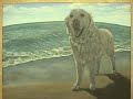 Painting a portrait of a dog