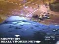 Three Wheeled Car Engulfed in Sparks Slams into Cement Wall Three Wheeled Car Engulfed in Sparks Slams into Cement Wall
