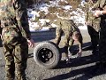 Swiss Army - How to fit a snow chain. Swiss Army - How to fit a snow chain.