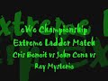 ladder match   chris benoit vs john cena vs rey mysterio