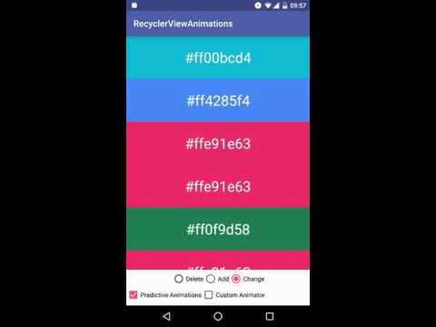 RecyclerView animations