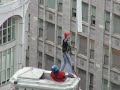 Helicopter Puts Flagpole on 785 Market St.