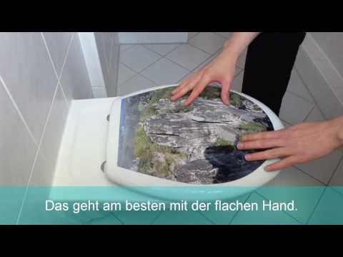 WC-Sitz Aufkleber: Montagevideo