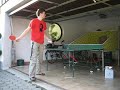 a home-made table tennis machine.