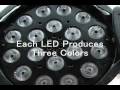 videos de CDS 5107 PRO PAR 64 Tri Color RGB 18 x 3W LEDs Spot Light Club Theatre Stage DJ LED