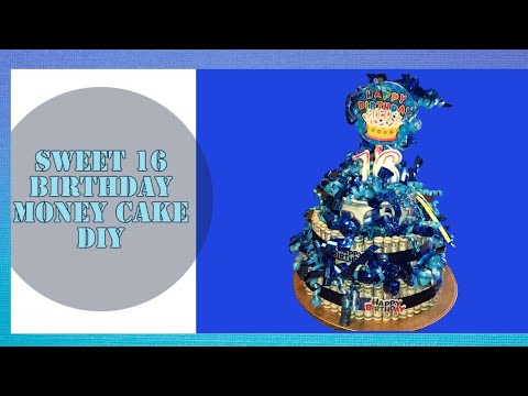 video-linktoworks-SWEET 16 BIRTHDAY MONEY 💴 CAKE 🎂 DIY USING DOLLAR...