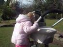 grace playing games in the park.