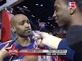 Vince carter interviews Tracy McGrady at 2006 All-Star game