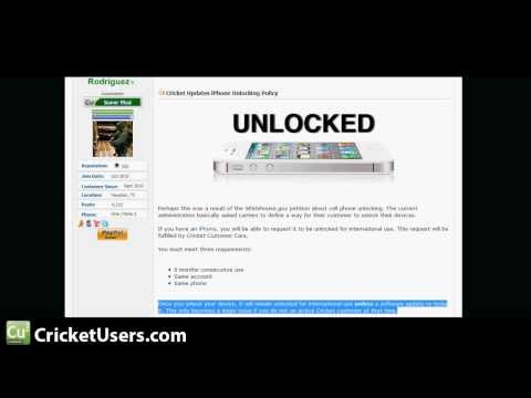 Cricket Wireless iPhone Unlocking info for International Use and WARNING