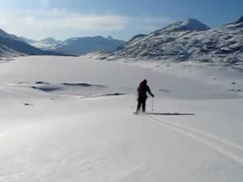 Jim Skiing Back to Camp