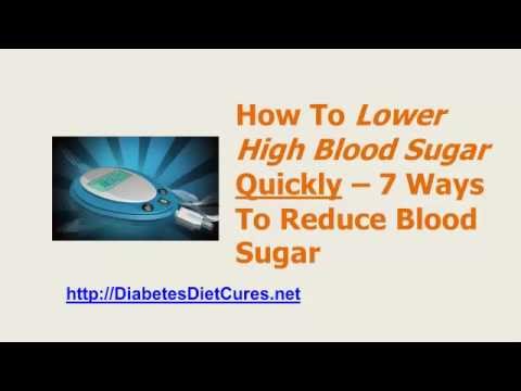 how to reduce blood sugar