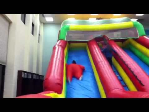 Fat-Man Falls Down Jumbo-Slide