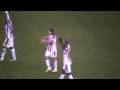 Doobs and Higgy celebrating