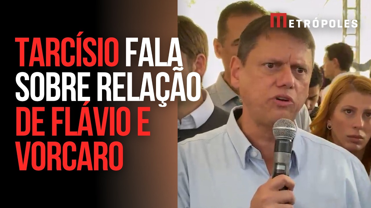 Tarcísio fala sobre relação de Flávio e Vorcaro