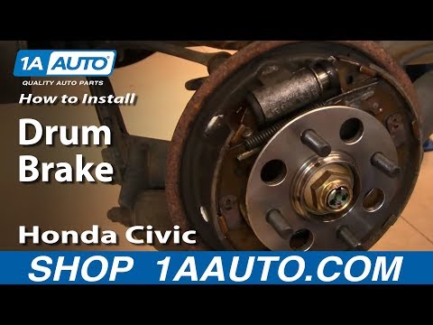 How To Install Replace Rear Drum Brakes Honda Civic 01-05 1AAuto.com