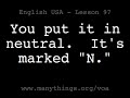 English USA - Lesson 97 (Driving a Car /  Discussing Abilities / ESL / EFL / English Study)