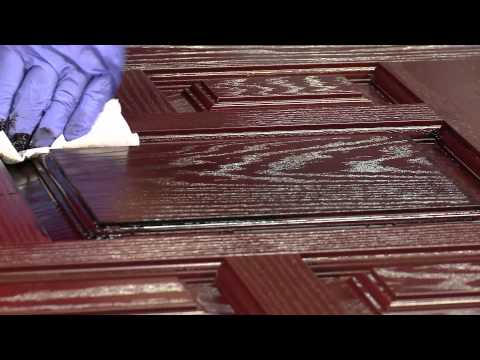 how to stain a door