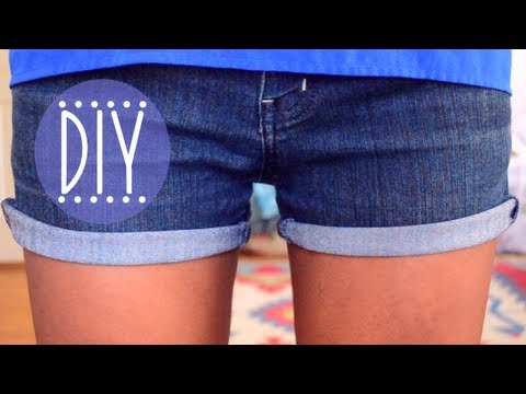 how to make cut off jean shorts