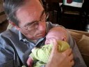 papa george with baby katherine