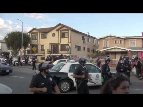Protest - Trayvon Martin Protest in Los Angeles Part 1. Police take action here in Part 2: http://youtu.be/9PlpdQLFS9E Trayvon Martin vs George Zimmerman Verdict Not G...