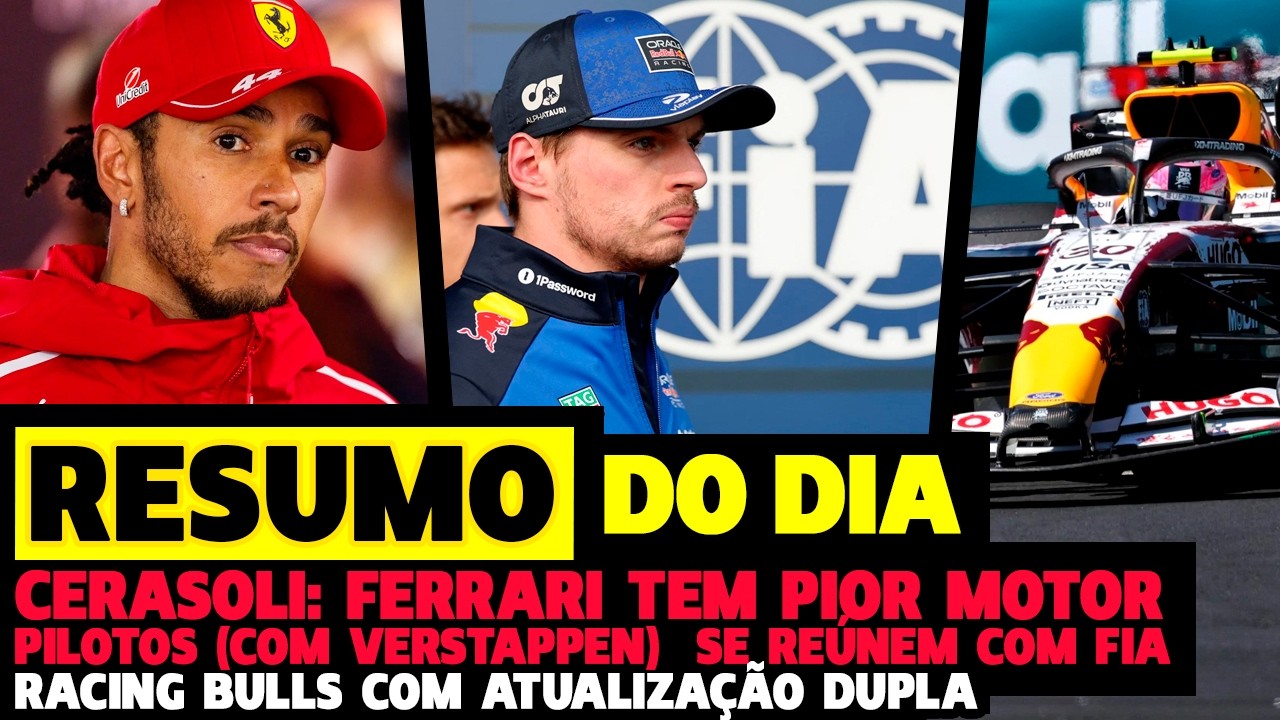 🚨CERASOLI SOLTA BOMBA: FERRARI TEM O PIOR MOTOR! PILOTOS SE REUNEM COM FIA | FÓRMULA 1
