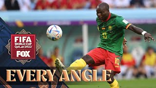 Cameroon's Vincent Aboubakar pulls off a MAJESTIC chip shot in the 2022 FIFA World Cup by FOX Soccer