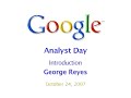 search and apps overview at google analyst day 2007