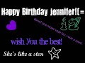 Happy Birthday Jennifer!